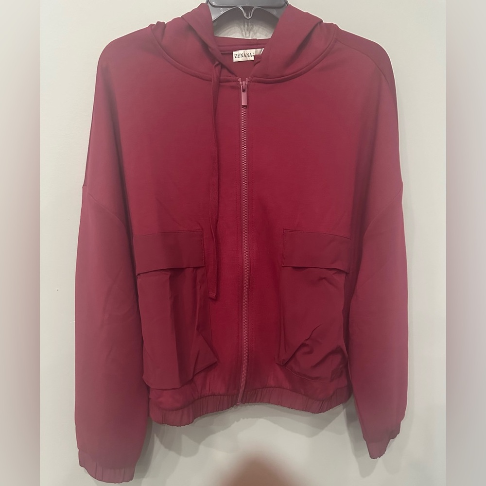 Zenana Utility Jacket Large Front Patch Pockets S… - image 8